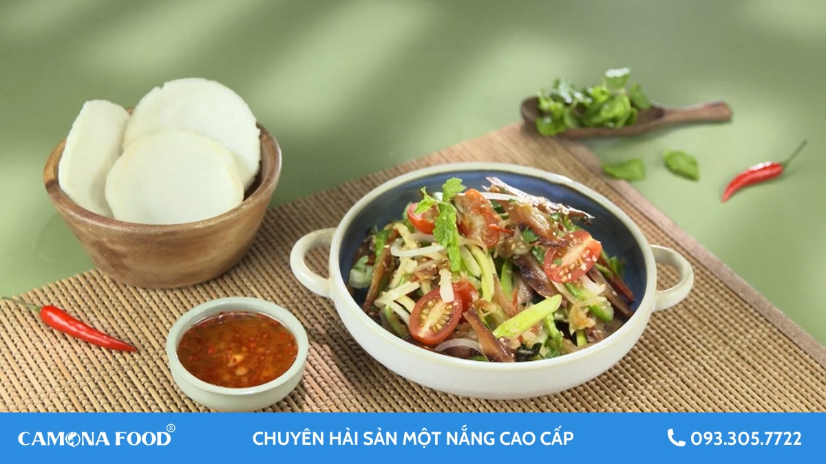 Cách làm món gỏi dưa leo khô cá sặc cực ngon và hấp dẫn