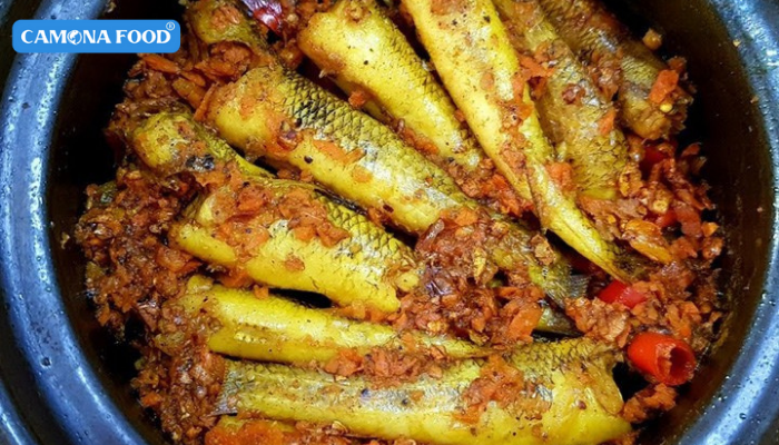 Cá bống khô xào sả ớt