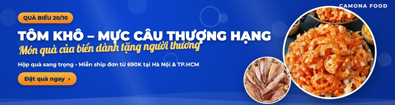 Tôm khô, mực câu thượng hạng – quà biếu 20/10